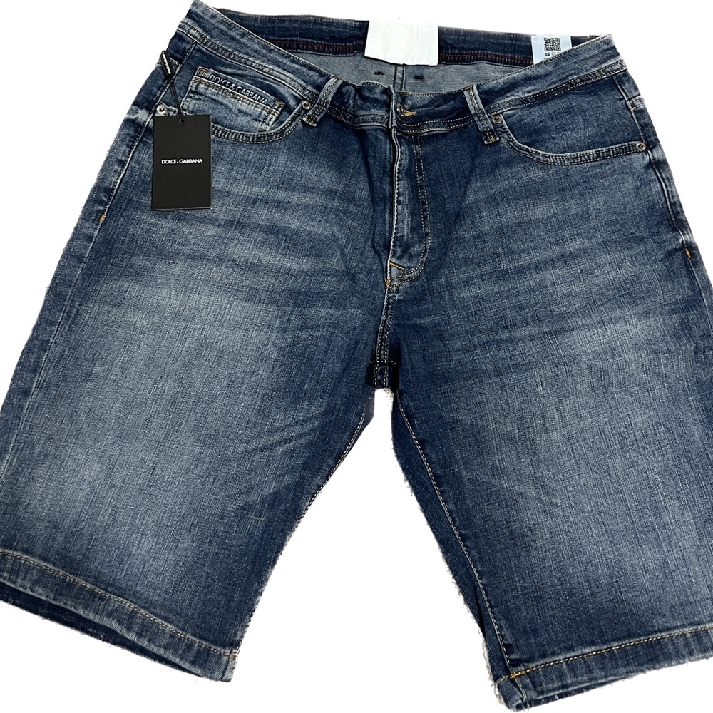 Dolce & Gabbana
Men's Blue Bleached Denim Shorts